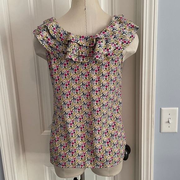Liberty of London for Target Small Floral Sleeveless Top w/ Ruffle Neckline - Picture 3 of 8
